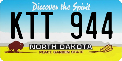 ND license plate KTT944