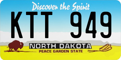 ND license plate KTT949