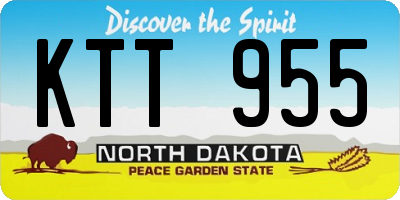 ND license plate KTT955