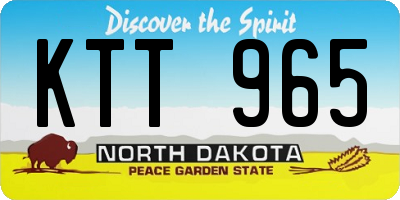 ND license plate KTT965