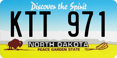 ND license plate KTT971