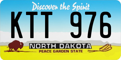 ND license plate KTT976
