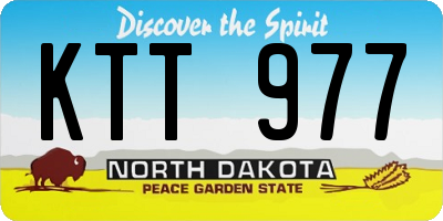 ND license plate KTT977