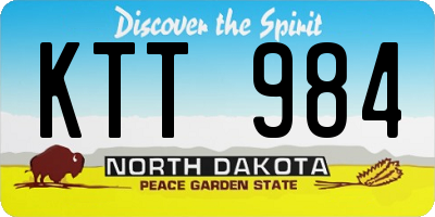ND license plate KTT984