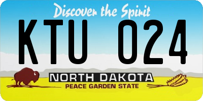 ND license plate KTU024