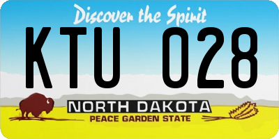ND license plate KTU028