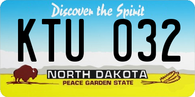 ND license plate KTU032