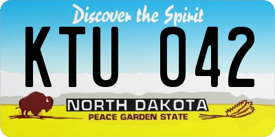 ND license plate KTU042