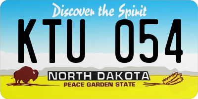 ND license plate KTU054
