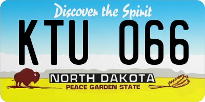 ND license plate KTU066