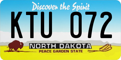 ND license plate KTU072
