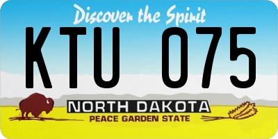 ND license plate KTU075
