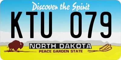 ND license plate KTU079