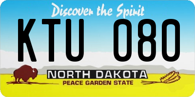 ND license plate KTU080