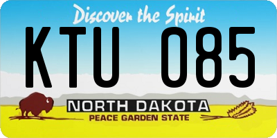 ND license plate KTU085