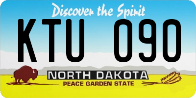 ND license plate KTU090