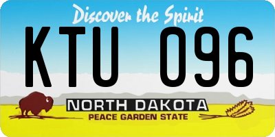 ND license plate KTU096