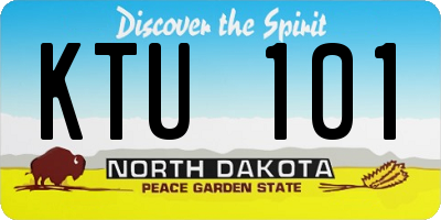 ND license plate KTU101