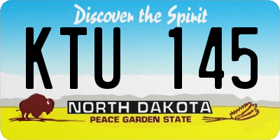 ND license plate KTU145