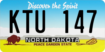 ND license plate KTU147