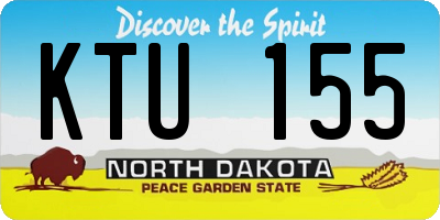 ND license plate KTU155