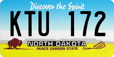 ND license plate KTU172