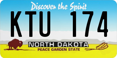 ND license plate KTU174