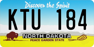 ND license plate KTU184