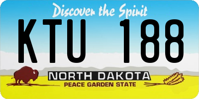 ND license plate KTU188