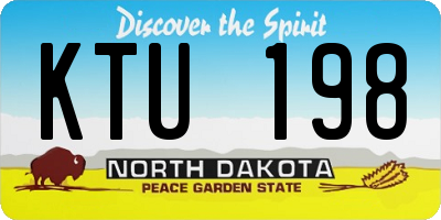 ND license plate KTU198