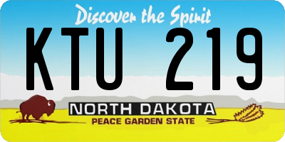 ND license plate KTU219