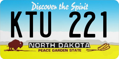ND license plate KTU221