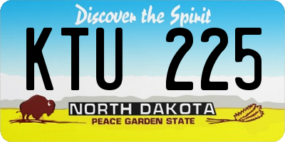 ND license plate KTU225
