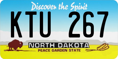 ND license plate KTU267