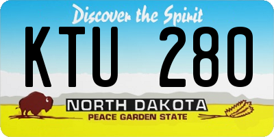 ND license plate KTU280