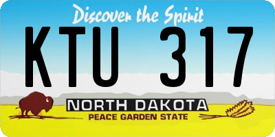 ND license plate KTU317