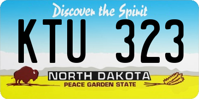 ND license plate KTU323
