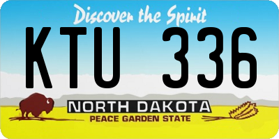 ND license plate KTU336