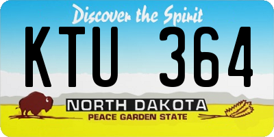 ND license plate KTU364
