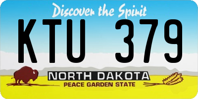 ND license plate KTU379