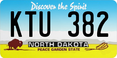 ND license plate KTU382