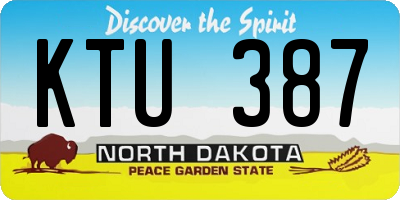 ND license plate KTU387
