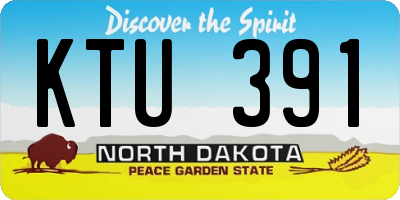 ND license plate KTU391