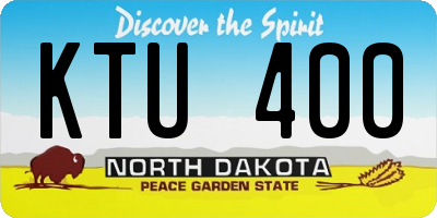 ND license plate KTU400