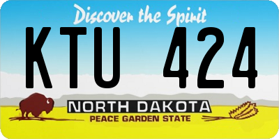 ND license plate KTU424