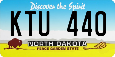 ND license plate KTU440