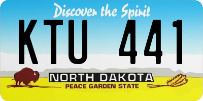 ND license plate KTU441