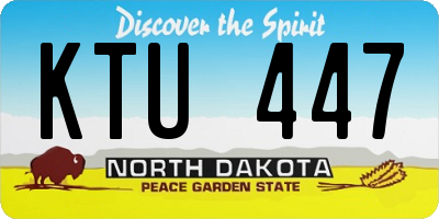ND license plate KTU447