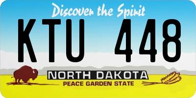 ND license plate KTU448