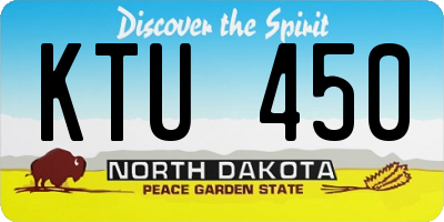 ND license plate KTU450